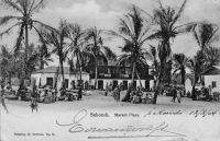 Sekondi, Market place - Carte postale écrite en 1904