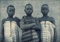 Trois fillettes Mossis. – « Dans la famille mossi, patriarcale et agnatique, la femme n’a pas, en ce qui concerne la libre disposition d’elle-même, d’existence juridique propre ; jamais on n’a songé à la considérer comme une « personne », pouvant avoir une volonté distincte de celle du chef de famille. […] le plus souvent, la jeune fille elle-même ne pense pas qu’il pourrait en être autrement. […] Les épouses étant choses qui ne s’achètent pas, mais se donnent, le Mossi qui désire se marier doit provoquer la reconnaissance d’un possesseur de filles par de nombreux cadeaux, des prévenances sans fin, de multiples services rendus » (1). Il est intéressant de noter que ces propos sombres et cette lugubre photo – une carte postale éditée par la « Mission d’Ouagadougou » dans le premier tiers du Xxème siècle - émanent d’une même source : les autorités religieuses de Haute-Volta. Dans leur volonté de christianiser, elles sont engagées, ici comme ailleurs, dans une véritable croisade contre la famille traditionnelle et la polygamie, quitte à prendre quelques libertés avec les faits : « Dans la famille païenne, l’affection conjugale est nulle. […] Cause d’immoralité, la polygamie est aussi cause de dépopulation : ces jeunes femmes livrées à de vieux polygames sont souvent stériles, ou ont très peu d’enfants. […] En outre, cet accaparement des femmes par un petit nombre d’individus crée un réel déséquilibre dans la population, et nombre de jeune gens qui ne peuvent trouver à se marier avant l’âge de 30 ou 40 ans émigrent en Gold Coast ou dans les colonies voisines » (1). En réalité, il semble que l’émigration des travailleurs mossis obéissait avant la seconde guerre mondiale à deux logiques identifiées : vers la Gold Coast, pour éviter l’exorbitant impôt de capitation en vigueur dans les colonies françaises, et vers le reste de l’AOF au gré d’une migration de travail dûment organisée par les grands acteurs économiques et l’administration (construction de chemins de fer, agriculture en Côte d’Ivoire). La région mossi représentait en effet alors le plus gros réservoir de main-d’œuvre de cette partie de l’empire colonial français. Sources (1) :Thevenoud, Mgr Joanny, Dans la boucle du Niger, Namur, éditions Grands Lacs, 1938.