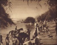 Le Niger à Niamey.  – Le Général Gouraud raconte ainsi le fondation de la ville, au sens militaire et administratif du terme, en septembre 1901 : « La situation du poste de Sorbo, non loin des berges du fleuve, ne présentait aucun avantage : l’artère commerciale dont on nous avait parlé n’existait pas. A peu de distance, Niamey, petit village à proximité d’un gros marché, de site salubre me parait favorable, d’autant mieux que là se trouve la tête de notre ligne d’étapes fluviales (Niamey est aujourd’hui le chef-lieu de la colonie). Ce sera la résidence du commandant de cercle, de son adjoint, du chef des services administratifs, qui aura sous sa surveillance immédiate le magasin de réserve de ravitaillement qu’y déposera la flottille du Bas-Niger. […] Le commandant de cercle aura sous son autorité les populations situées entre le Niger et le Dallol Bosso ». Source : Gouraud, Gal, Zinder Tchad, Paris, Plon, 1944.