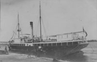 Saint-Louis, le Bani - Paquebot fluvial faisant le service postal du Sénégal (mention manuscrite) - postée le 02.06.1903