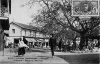 Dakar, place du marché, postée en 1911