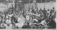 La fanfare d'Agou-Wyongbo (Togo) – Photo de l’agence Togo-Cameroun publiée dans la collection des colonies des chocolats Suchard.