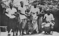 Togoville, groupe musical - carte postée en 1951.